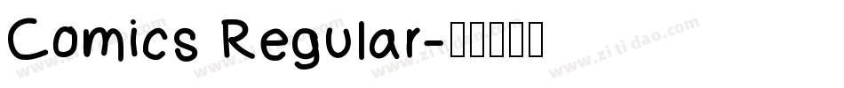 Comics Regular字体转换